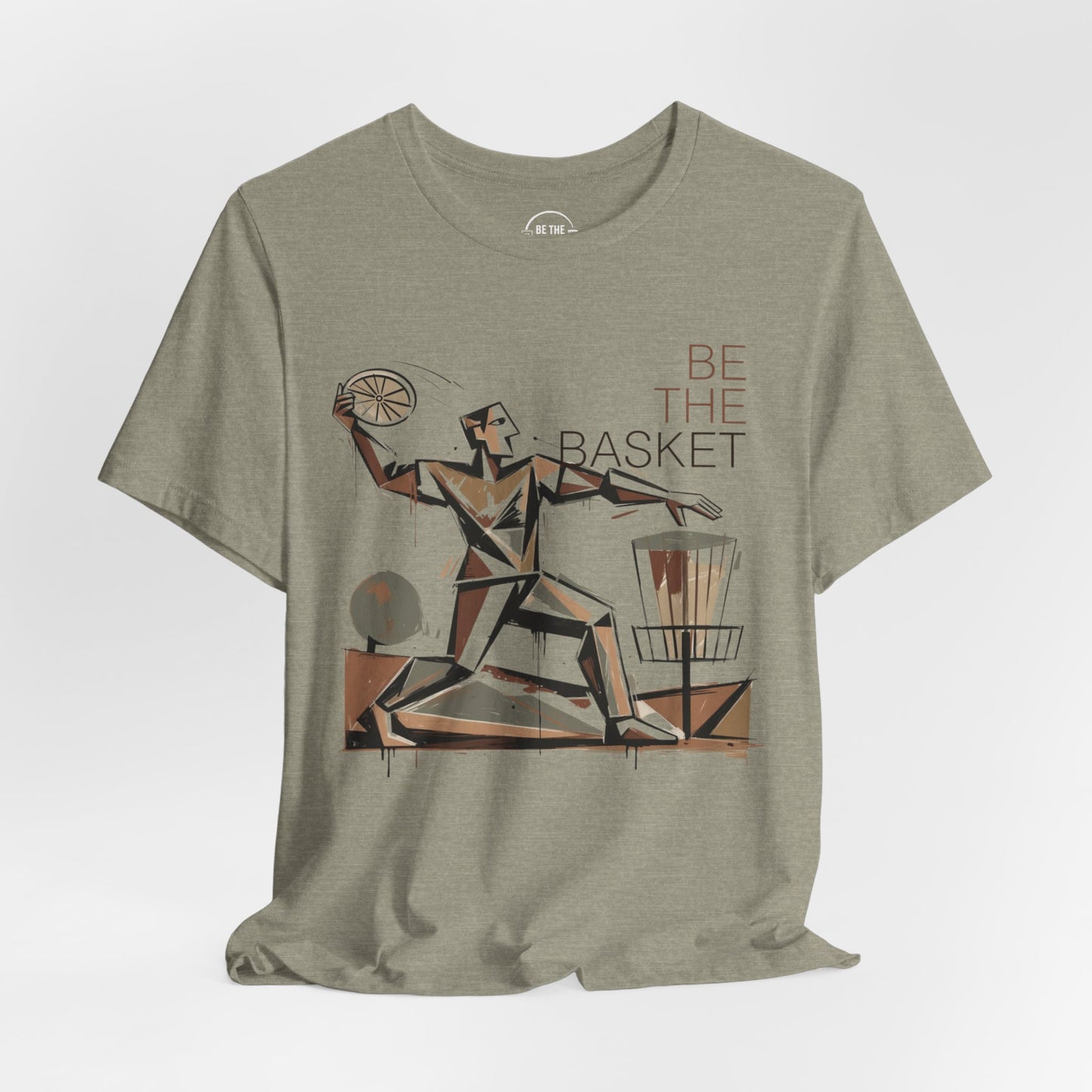 BE THE BASKET Disc Golf Cubism Art 2, Unisex Disc Golf T-Shirt