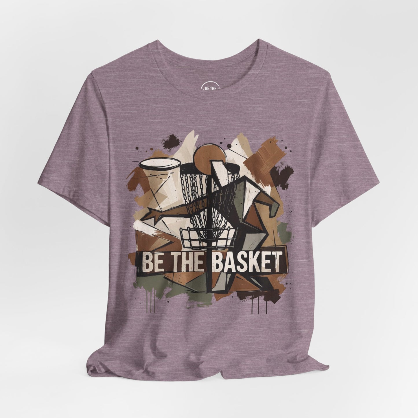 BE THE BASKET Disc Golf Cubism Art 1, Unisex Disc Golf T-Shirt
