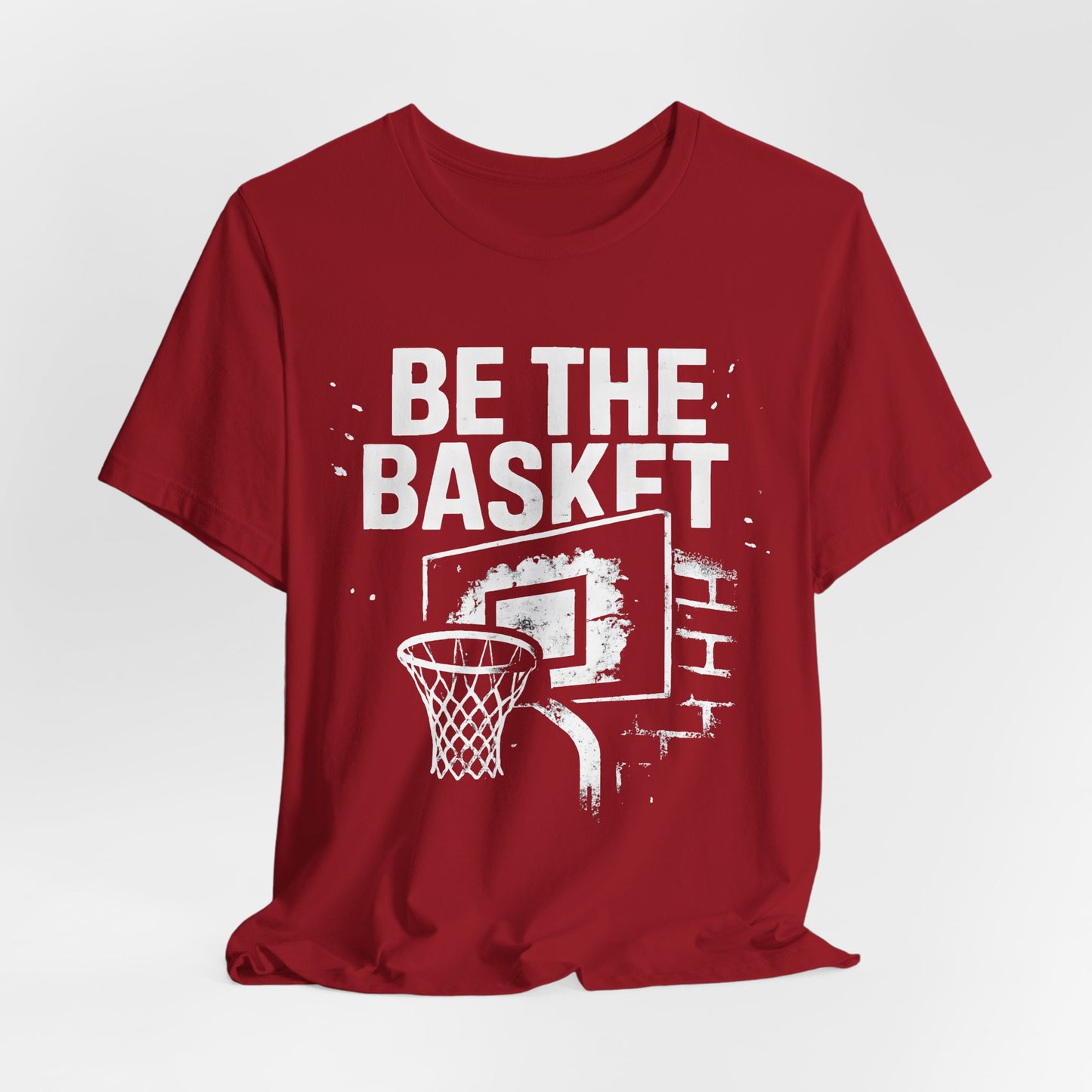 BE THE BASKET Basketball Goal Distressed White, Unisex T-Shirt, Disc Golf Shirt