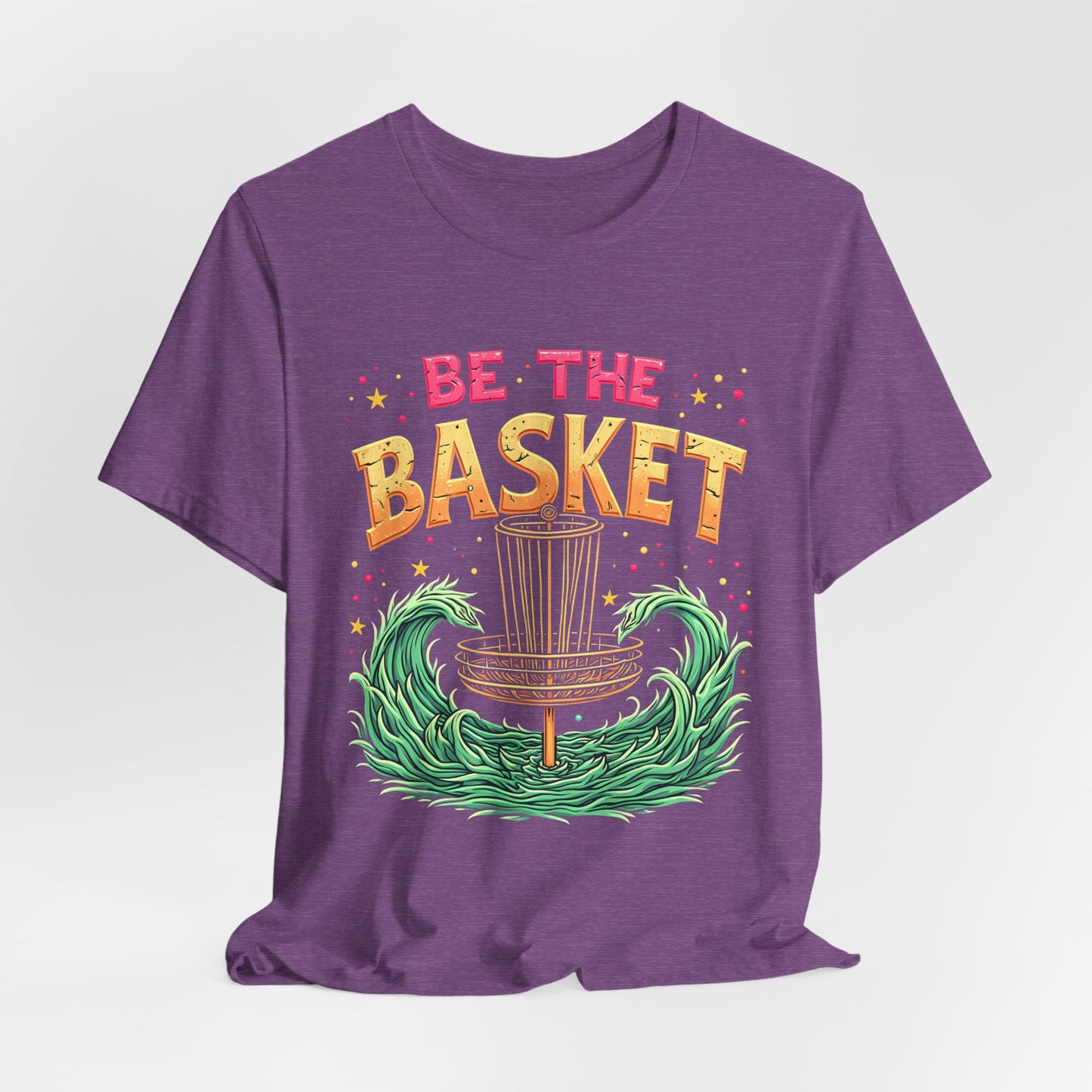 BE THE BASKET Disc Golf Groovy Basket Design , Unisex T-Shirt, Disc Golf Shirt