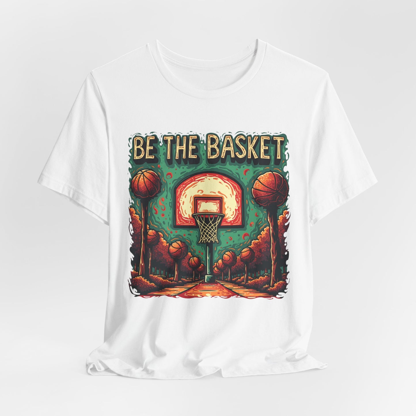 BE THE BASKET Basketball Psychedelic Court 2 Unisex T-Shirt, Basketball Shirt