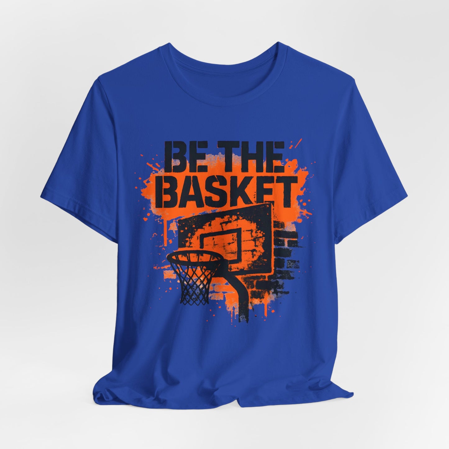 BE THE BASKET Basketball Goal Distressed Orange 2, Unisex T-Shirt, Disc Golf Shirt