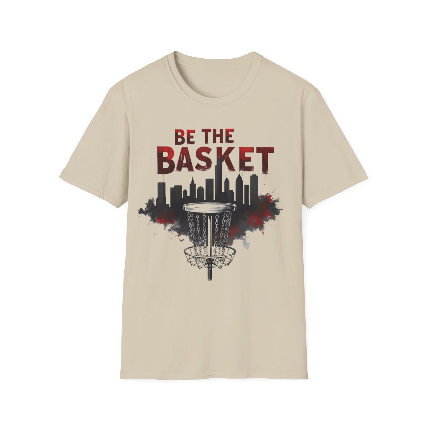 BE THE BASKET Cityscape Design Disc Golf Unisex T-Shirt, DISC GOLF SHIRT