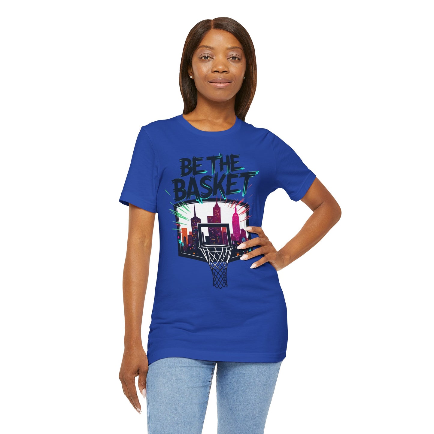 BE THE BASKET Skyline 5 Basketball Unisex T-Shirt, Basketball Shirt