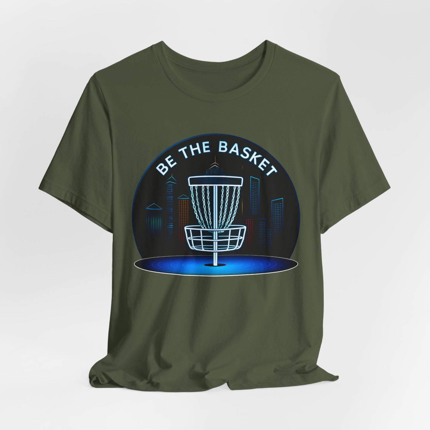 BE THE BASKET Disc Golf Globe 2, Unisex T-Shirt, Disc Golf Shirt
