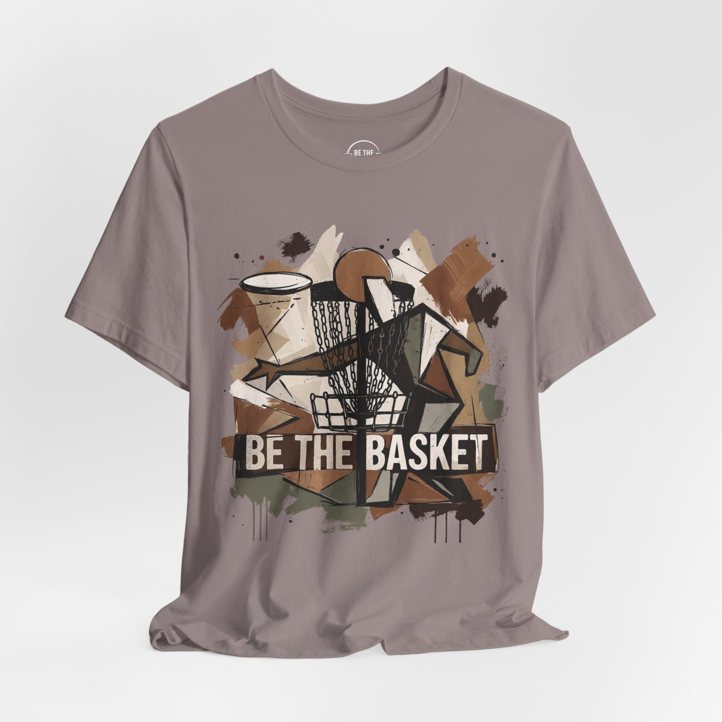 BE THE BASKET Disc Golf Cubism Art 1, Unisex Disc Golf T-Shirt