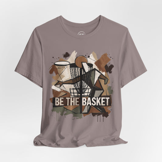 BE THE BASKET Disc Golf Cubism Art 1, Unisex Disc Golf T-Shirt