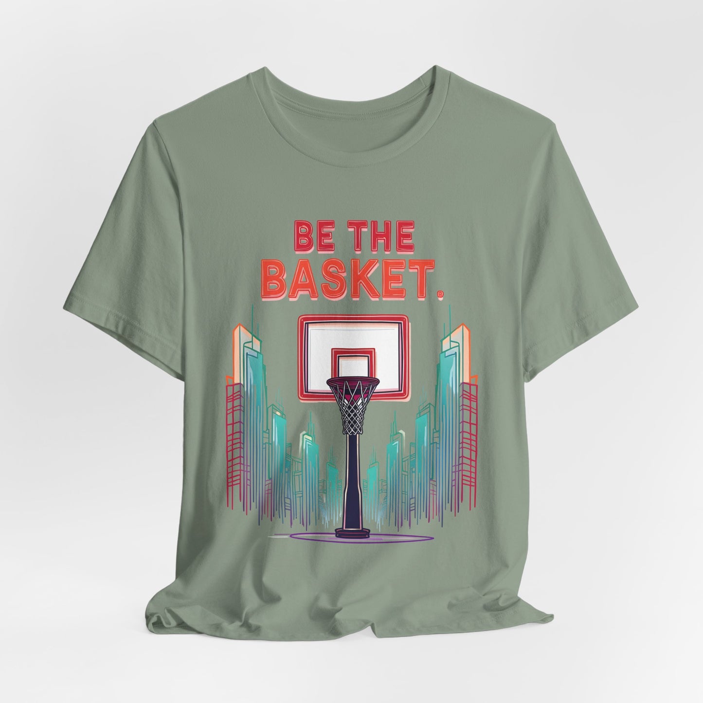 BE THE BASKET Basketball City Net Design 6, Unisex T-Shirt, Disc Golf Shirt