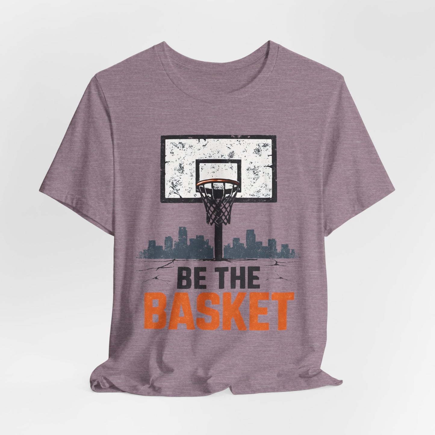 BE THE BASKET Basketball Goal Distressed Design 3, Unisex T-Shirt, Disc Golf Shirt