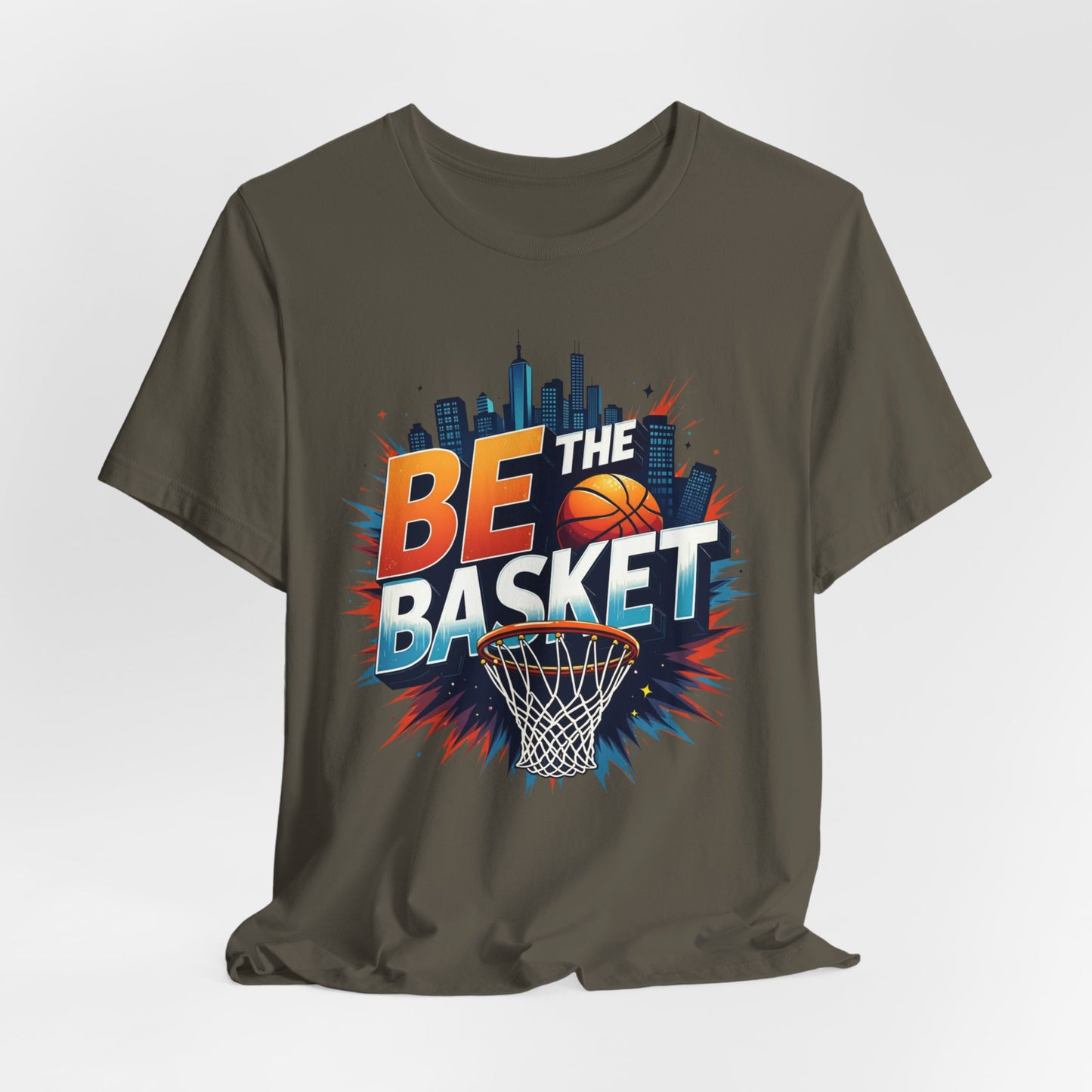BE THE BASKET Skyline Basketball Unisex T-Shirt, Basketball Shirt