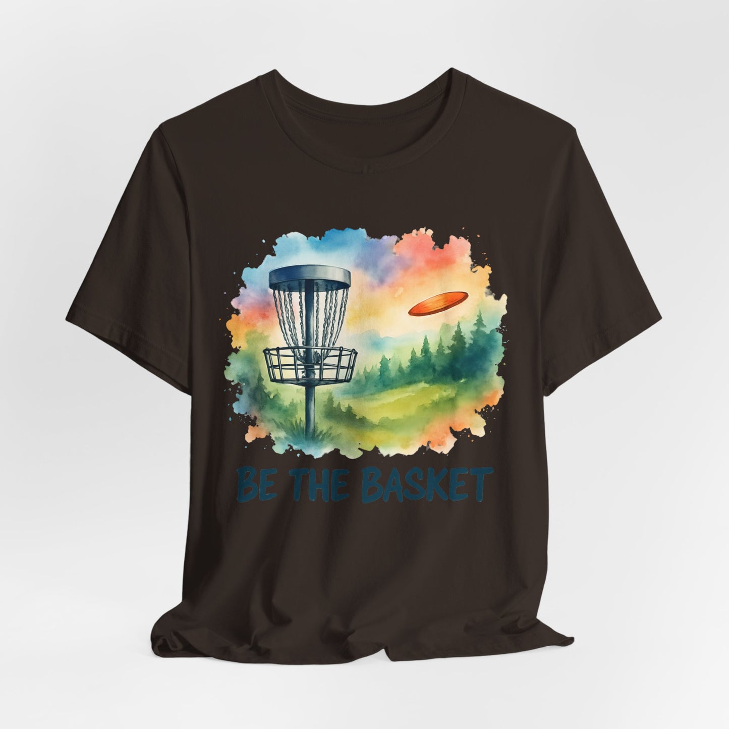 BE THE BASKET Disc Golf Basket Watercolor 2, Unisex T-Shirt