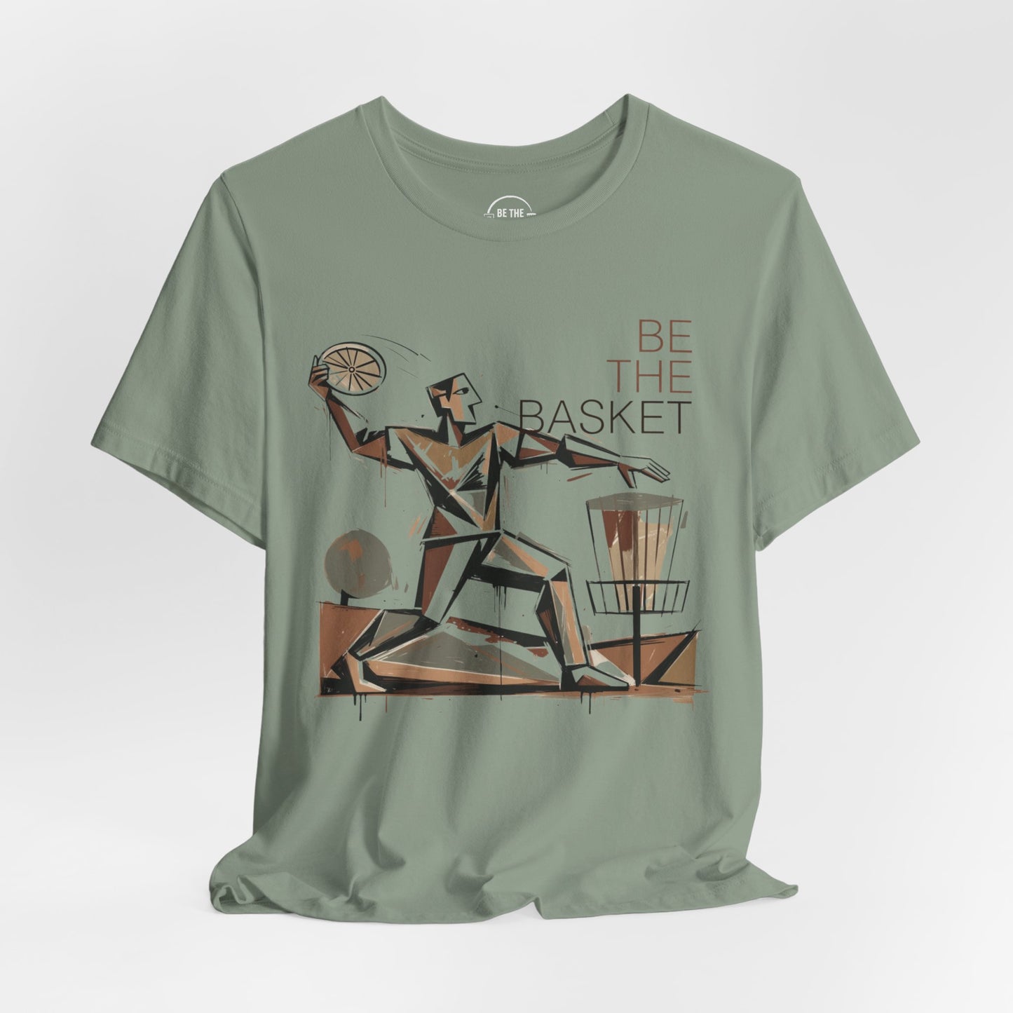 BE THE BASKET Disc Golf Cubism Art 2, Unisex Disc Golf T-Shirt