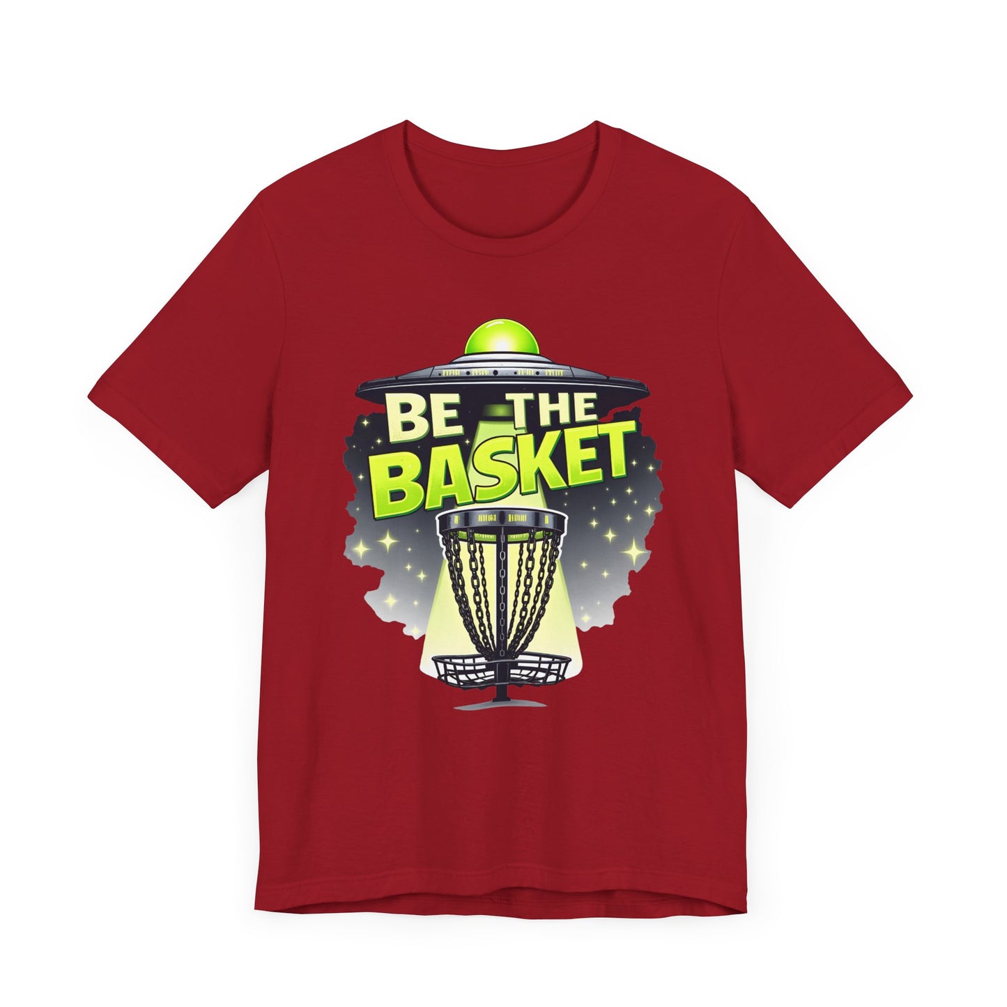 BE THE BASKET Disc Golf Beam Me Up 1, Unisex T-Shirt, Disc Golf Shirt