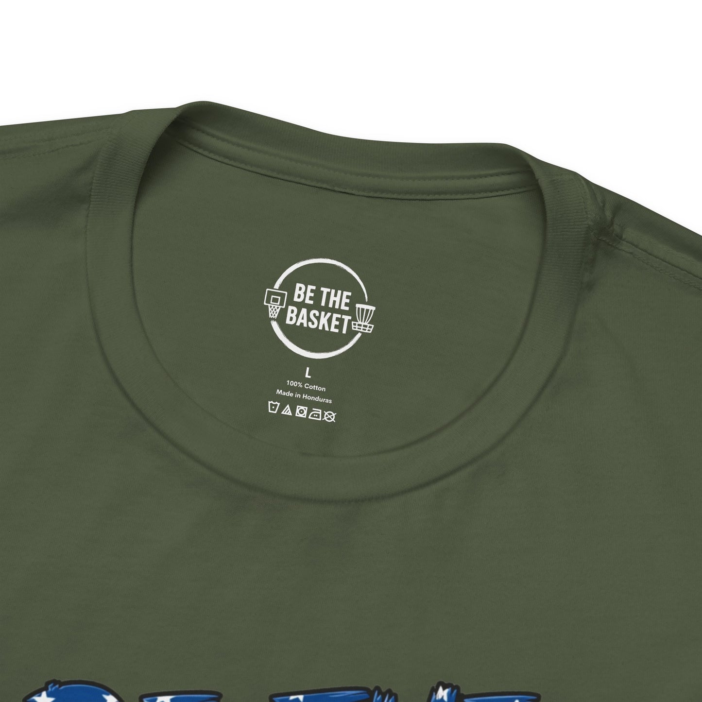 BE THE BASKET Patriotic Disc Golf Eagle Unisex T-Shirt - Perfect for Disc Golf Lovers