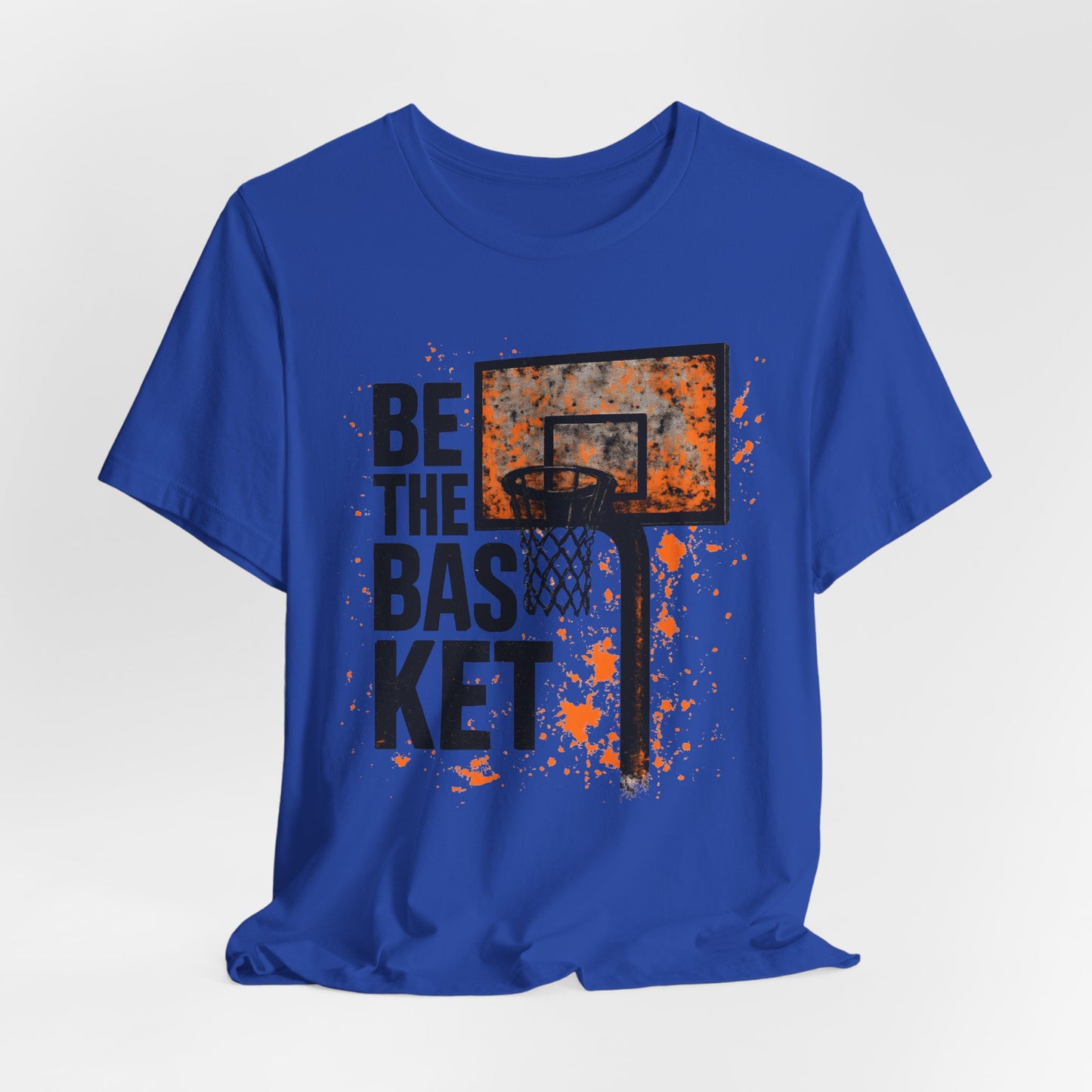 BE THE BASKET Basketball Goal Distressed Orange, Unisex T-Shirt, Disc Golf Shirt
