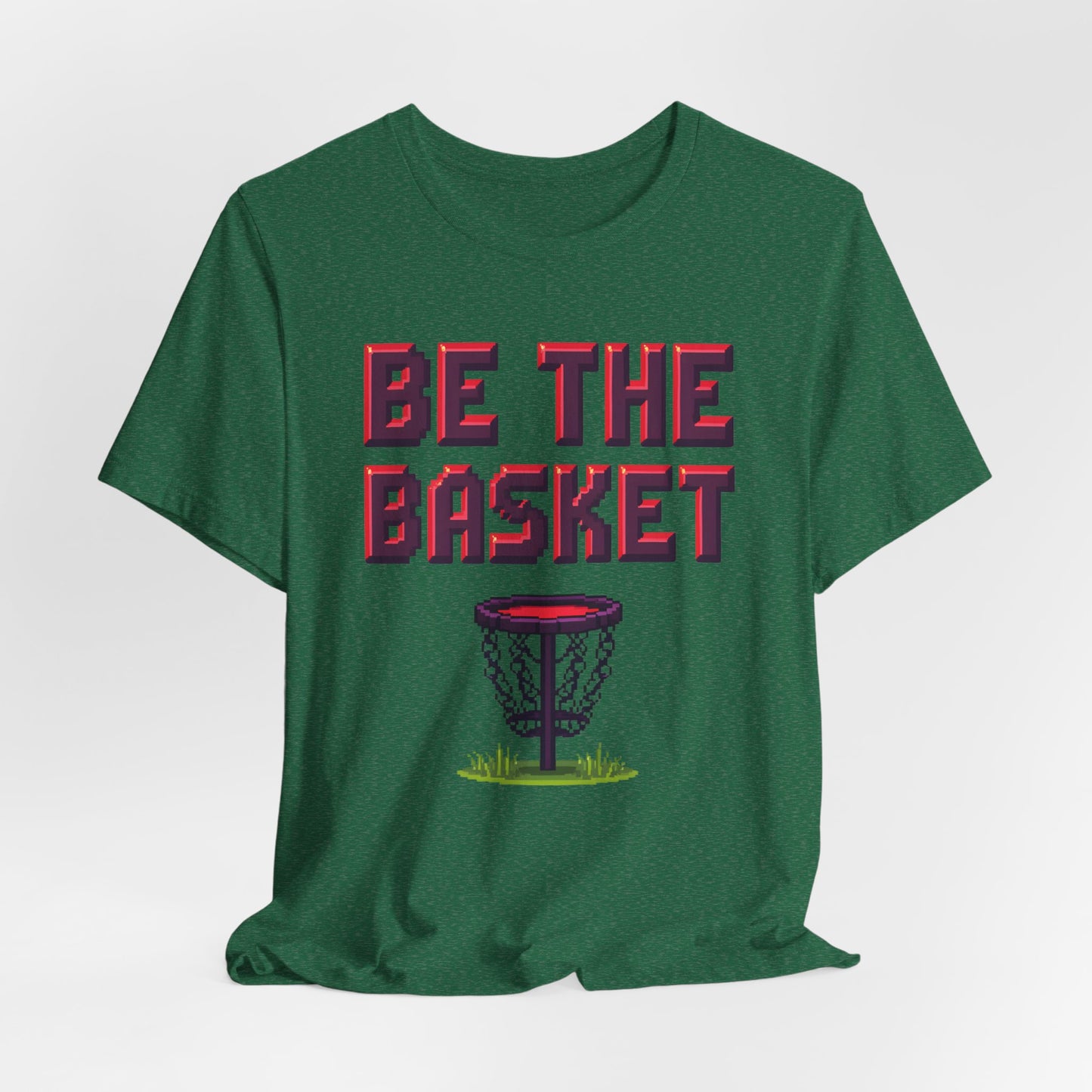 BE THE BASKET Disc Golf Basket 8-bit Design, Unisex T-Shirt, Disc Golf Shirt