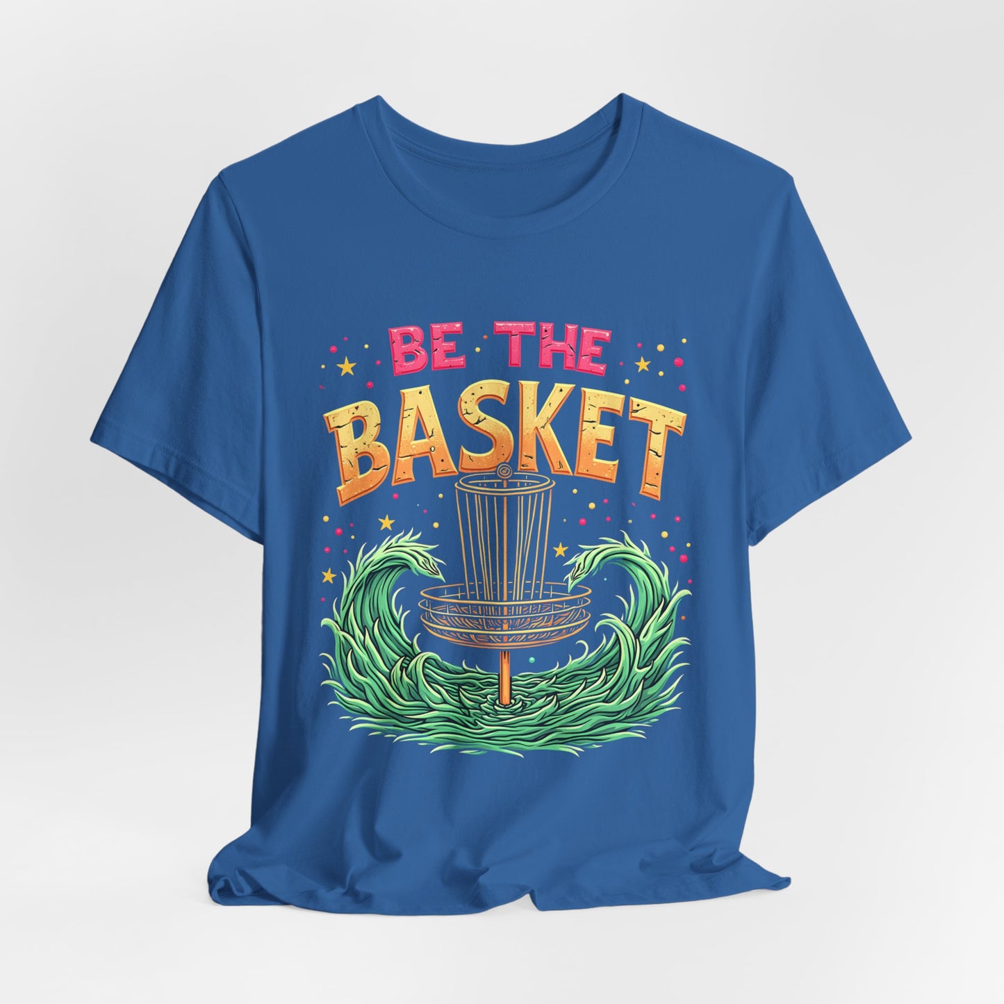 BE THE BASKET Disc Golf Groovy Basket Design , Unisex T-Shirt, Disc Golf Shirt