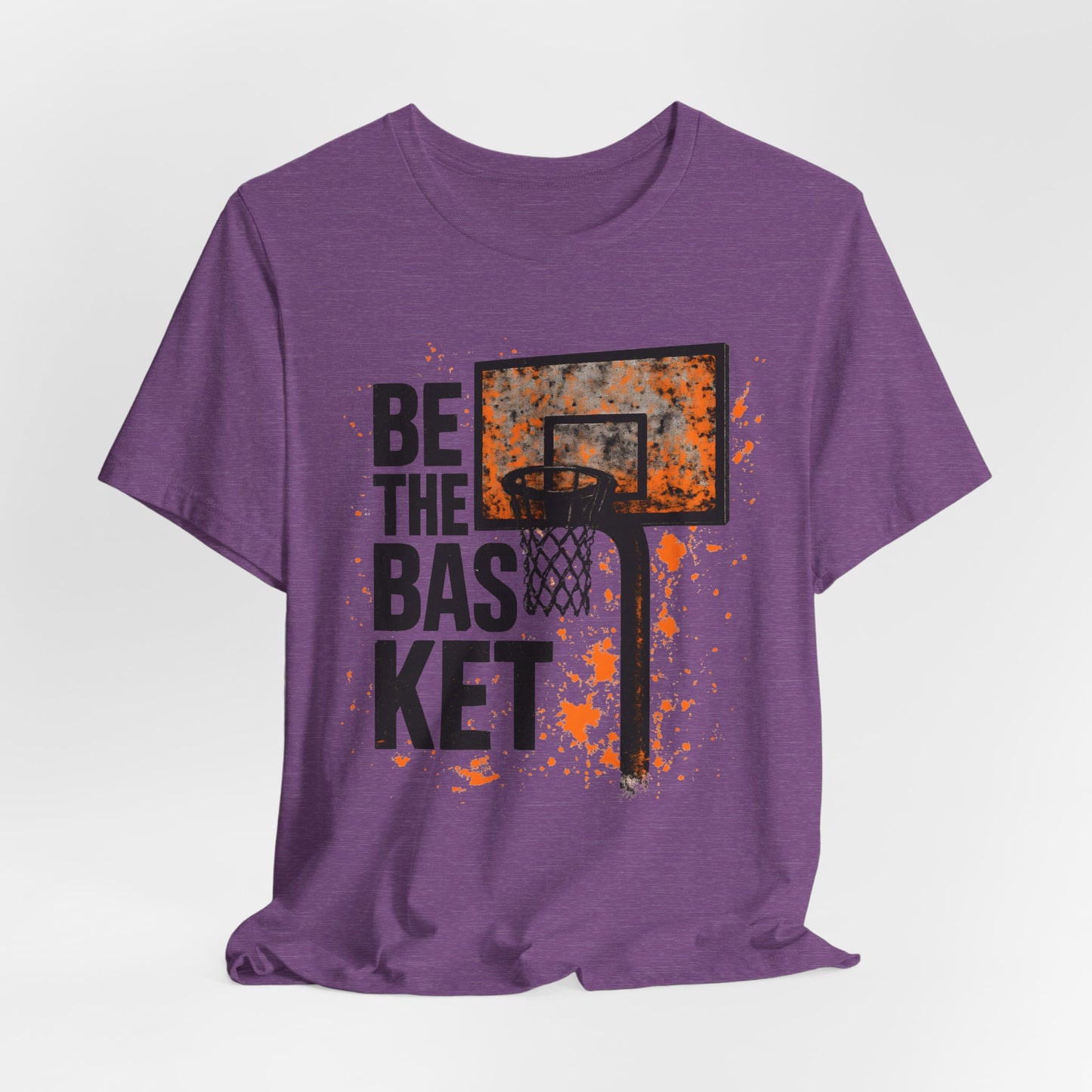 BE THE BASKET Basketball Goal Distressed Orange, Unisex T-Shirt, Disc Golf Shirt