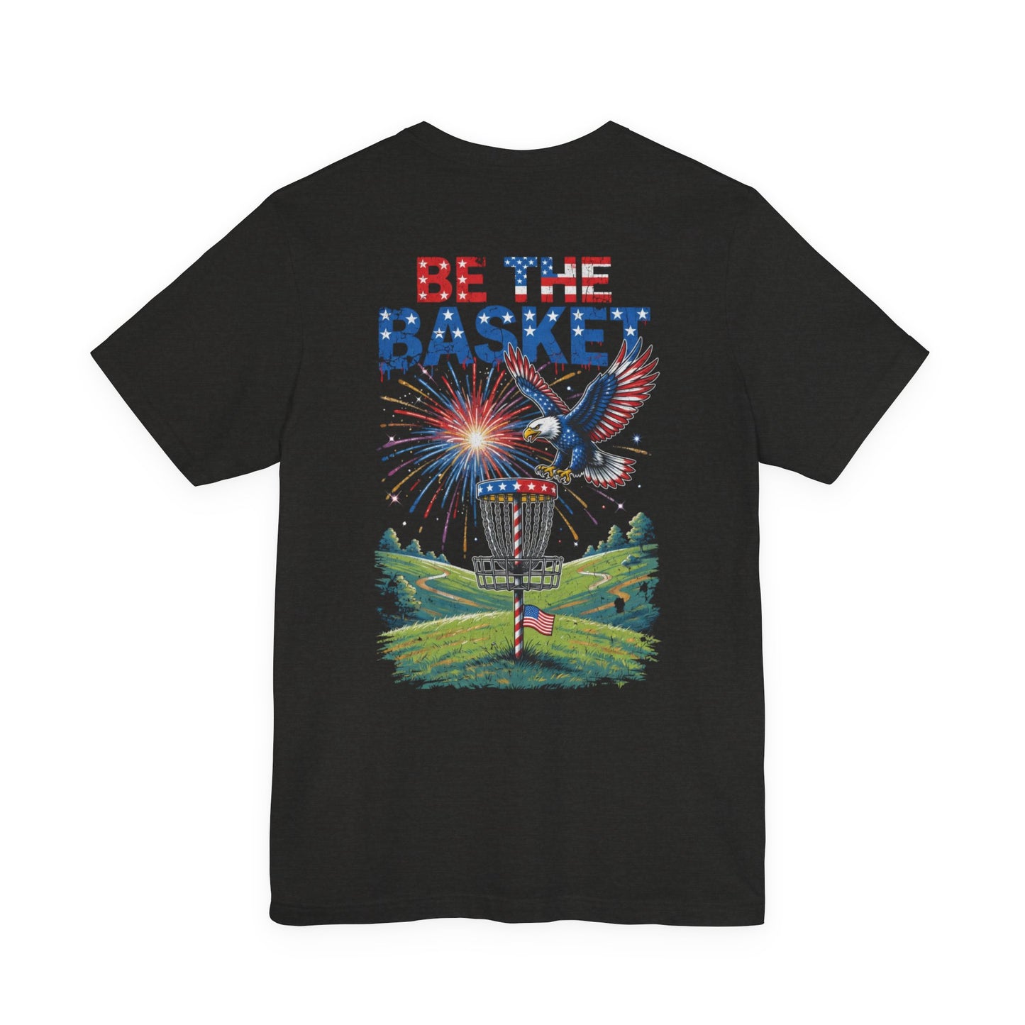 BE THE BASKET Disc Golf America 2026, Celebration Unisex Disc Golf T-Shirt