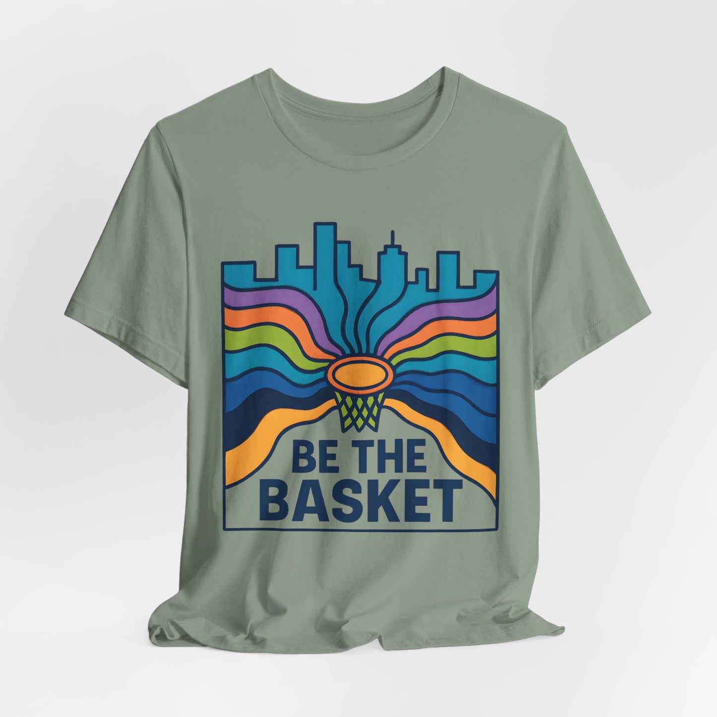 BE THE BASKET Basketball Goal Art Design 3, Unisex T-Shirt, Disc Golf Shirt