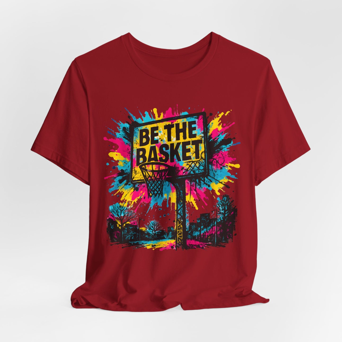 BE THE BASKET Basketball Goal Art Design 2, Unisex T-Shirt, Disc Golf Shirt