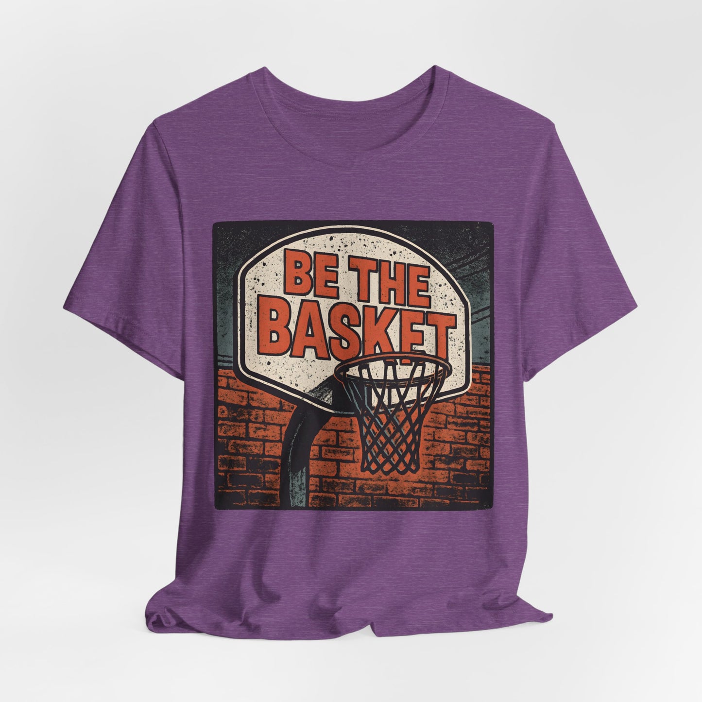 BE THE BASKET Basketball Goal Distressed Design 3, Unisex T-Shirt, Disc Golf Shirt
