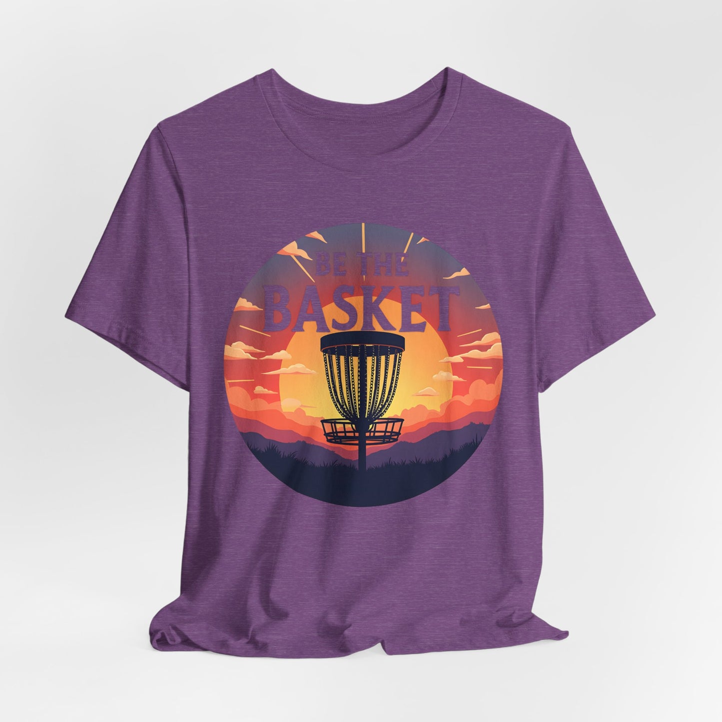 BE THE BASKET Disc Golf Sunset 4 Unisex T-Shirt, DISC GOLF SHIRT