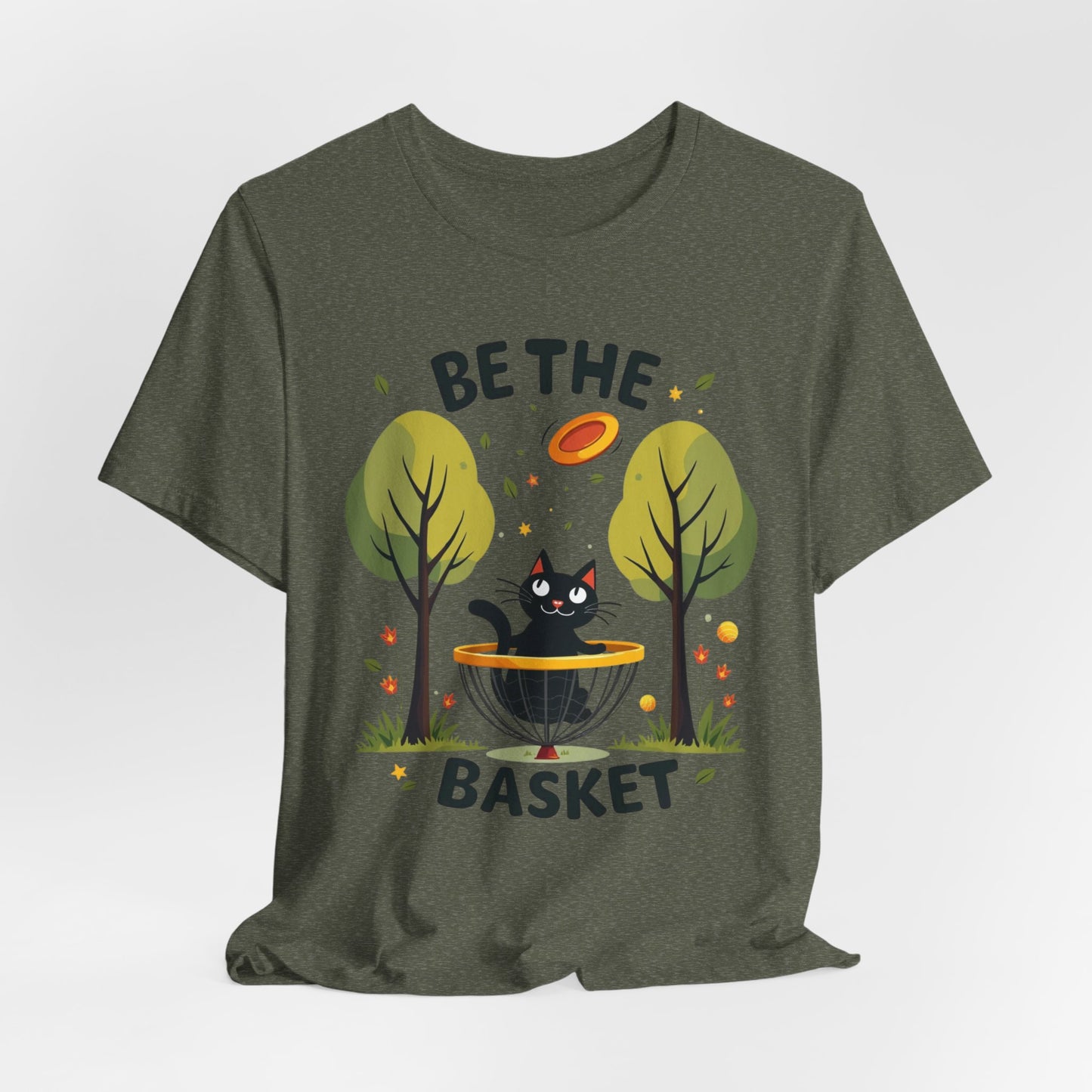 BE THE BASKET Disc Golf Black Cat Cute Unisex T-Shirt
