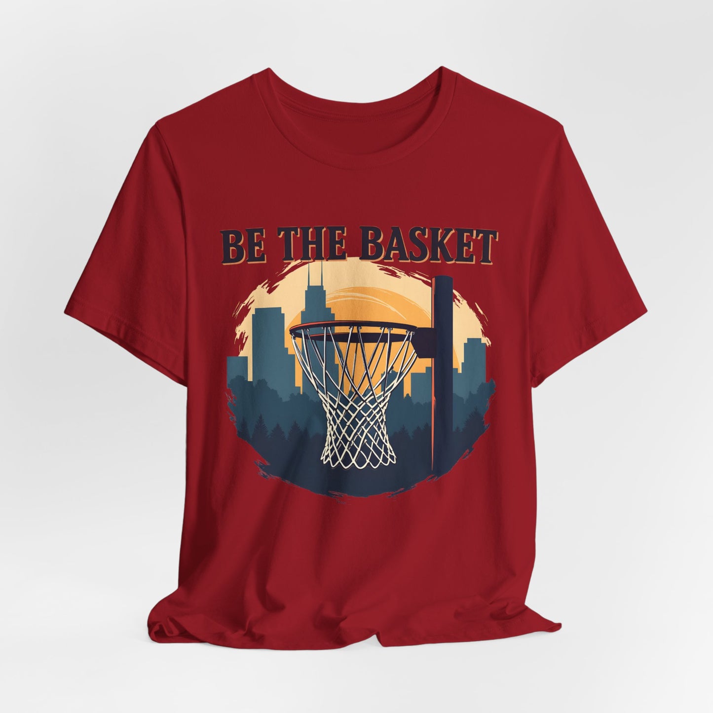 BE THE BASKET Basketball City Net Design, Unisex T-Shirt, Disc Golf Shirt