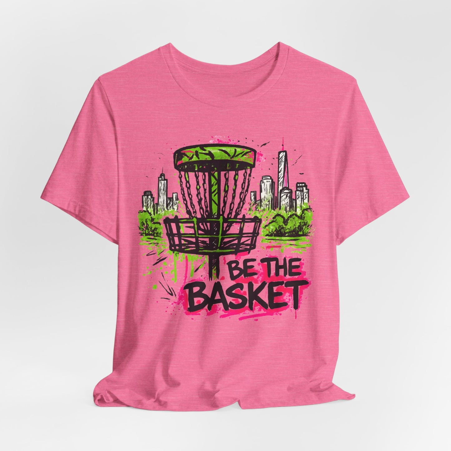 BE THE BASKET Disc Golf Basket Graffiti City 2, Disc Golf Unisex T-Shirt