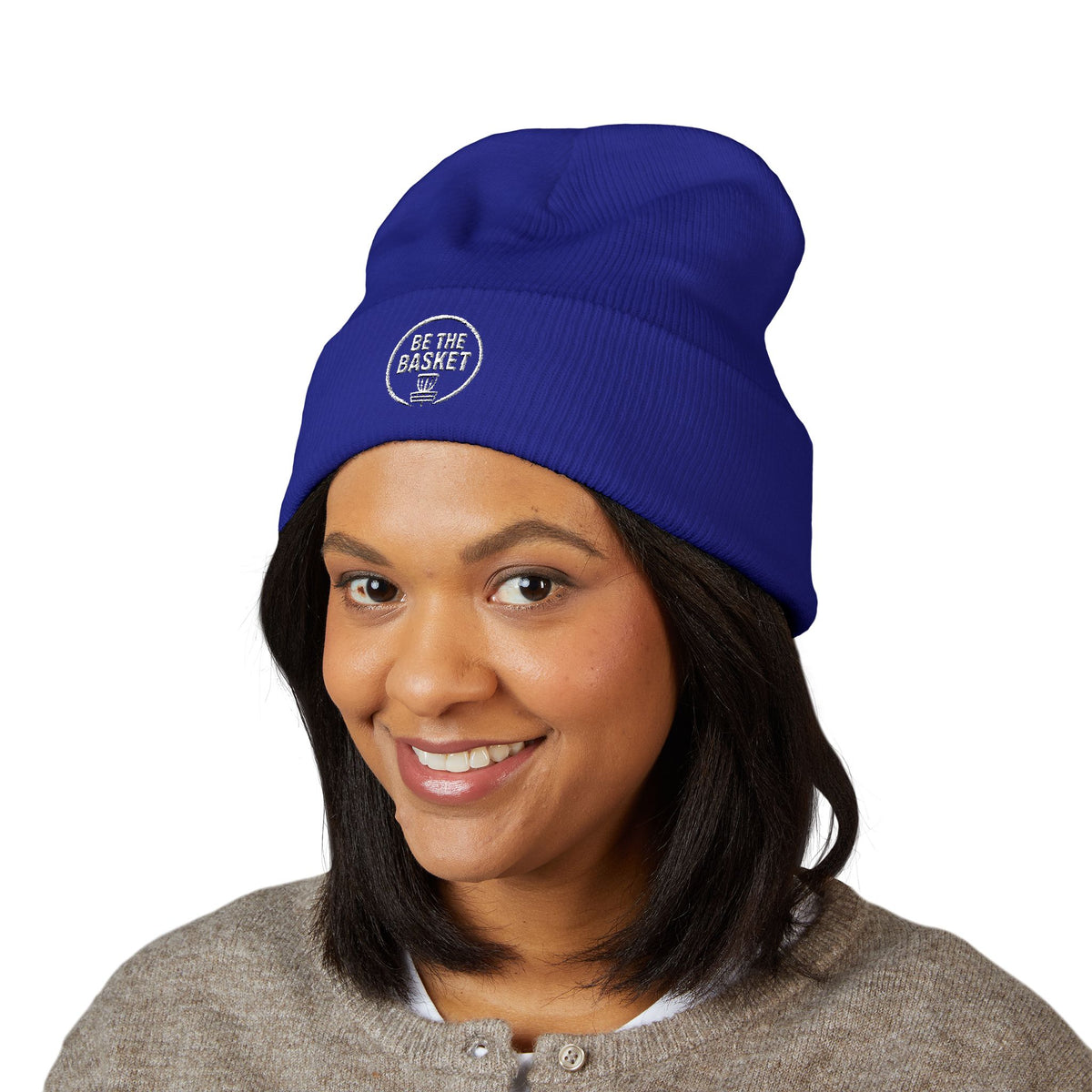 BE THE BASKET Disc Golf Logo Embroidered Beanie