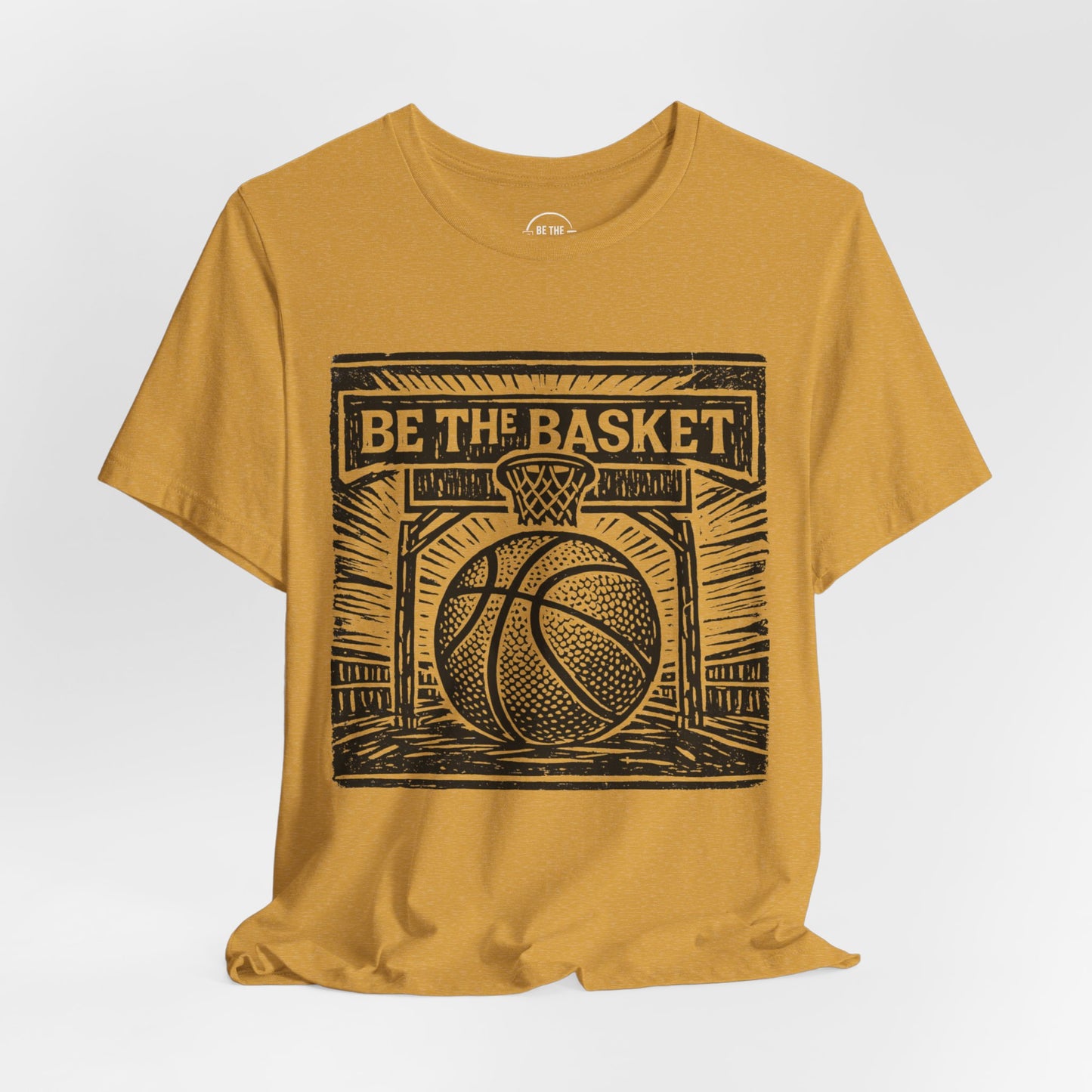BE THE BASKET Basketball Linecut BW Design 1 - Unisex Basketball T-Shirt