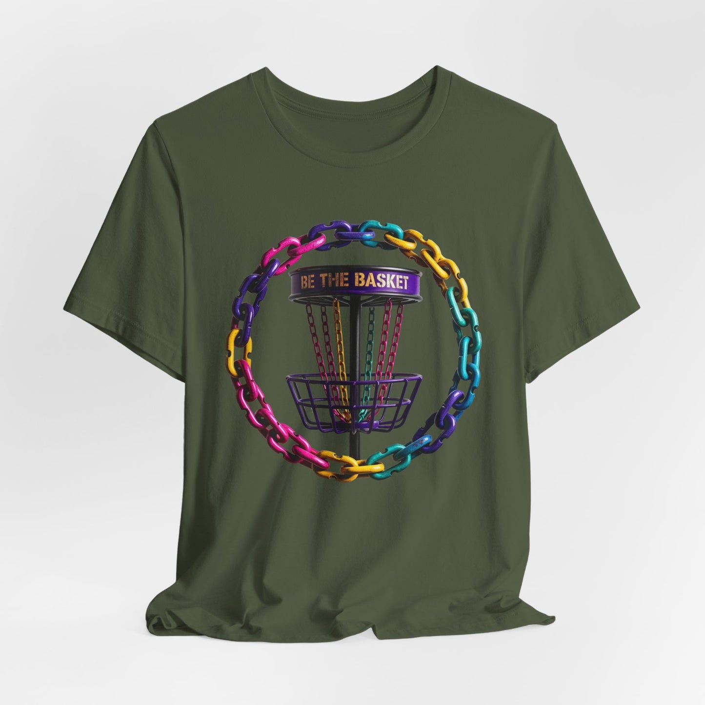 BE THE BASKET Chain Circle Color 1 Disc Golf  Unisex T-Shirt - Disc Golf Shirt