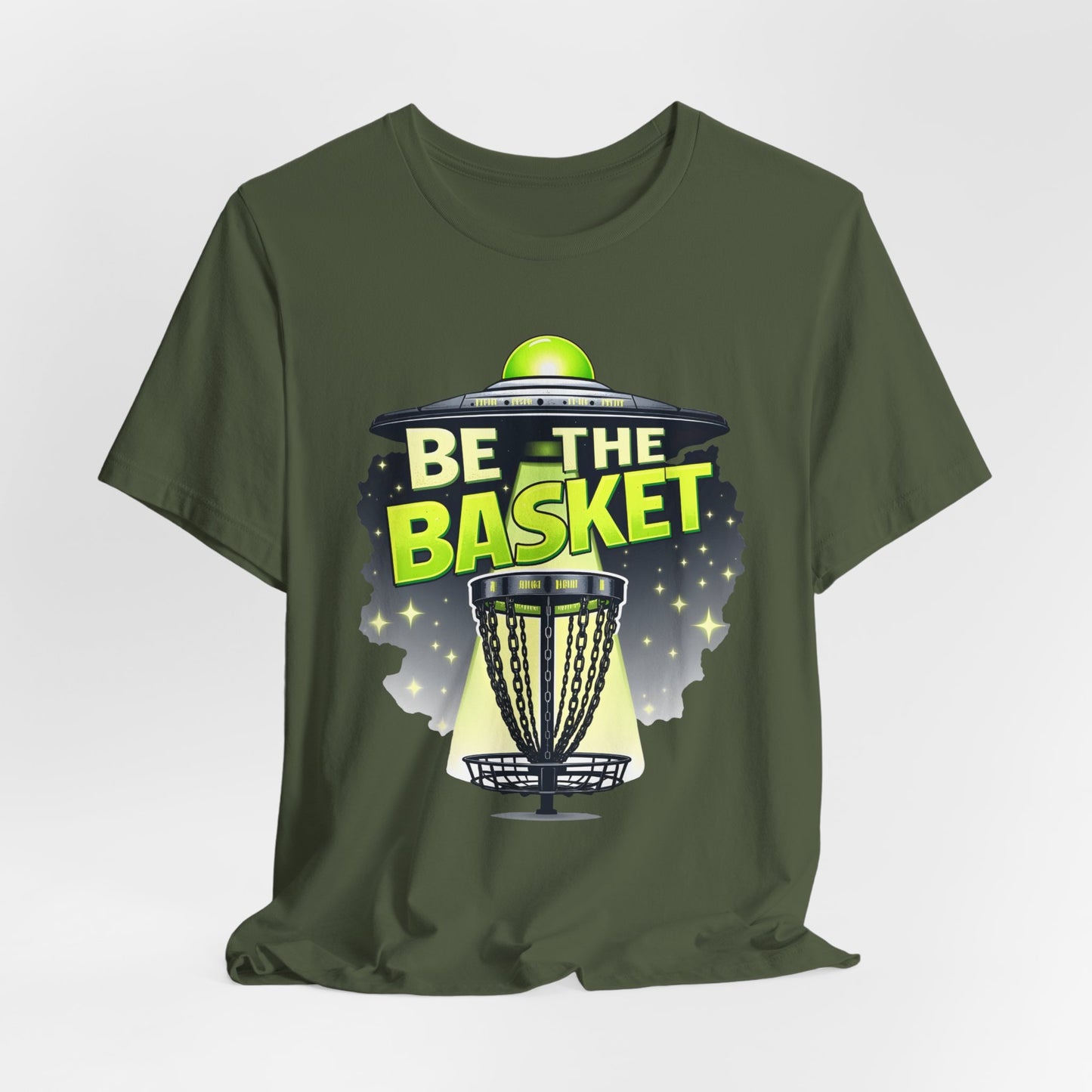 BE THE BASKET Disc Golf Beam Me Up 1, Unisex T-Shirt, Disc Golf Shirt