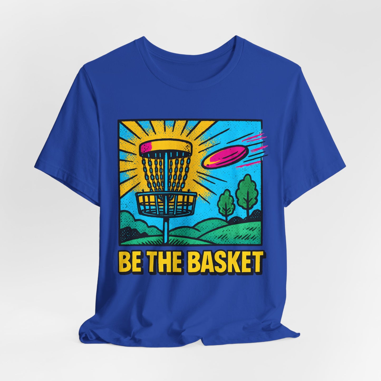 BE THE BASKET Disc Golf Basket Pop Art 5, Unisex T-Shirt