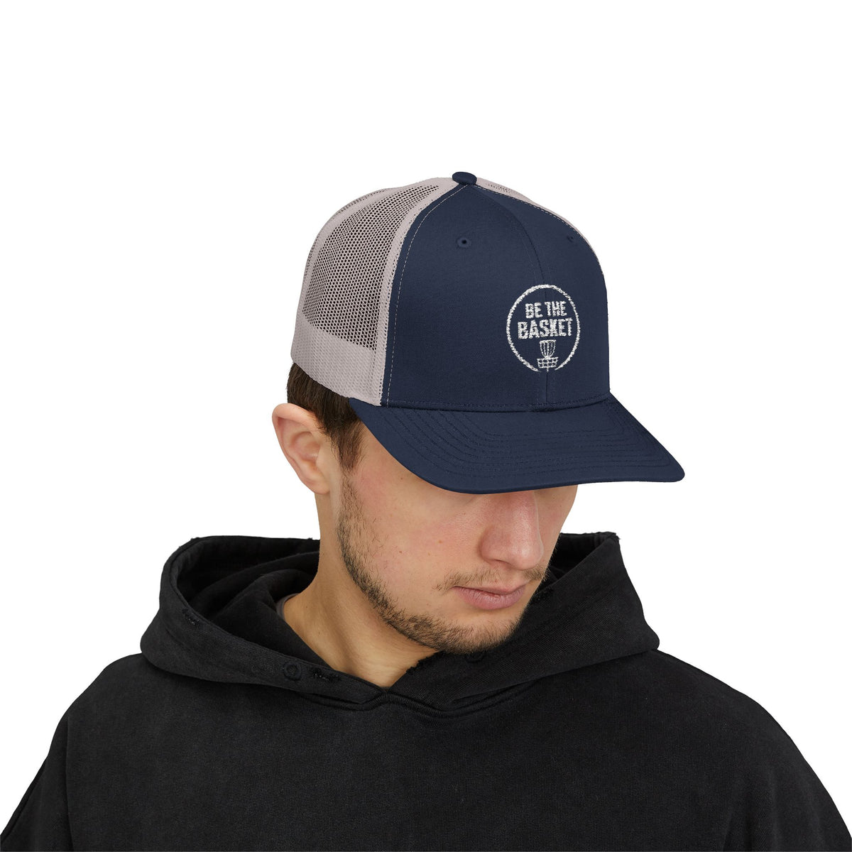 BE THE BASKET - 6606 Snapback Trucker Cap — Vintage Disc Golf Hat