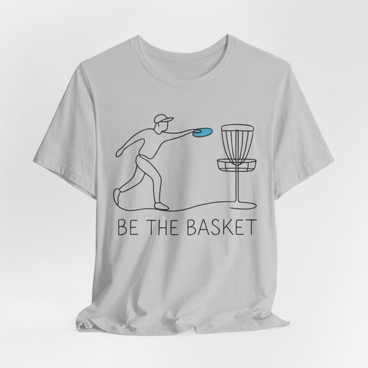 BE THE BASKET Disc Golf Line Art 1, Unisex T-Shirt, Disc Golf Shirt