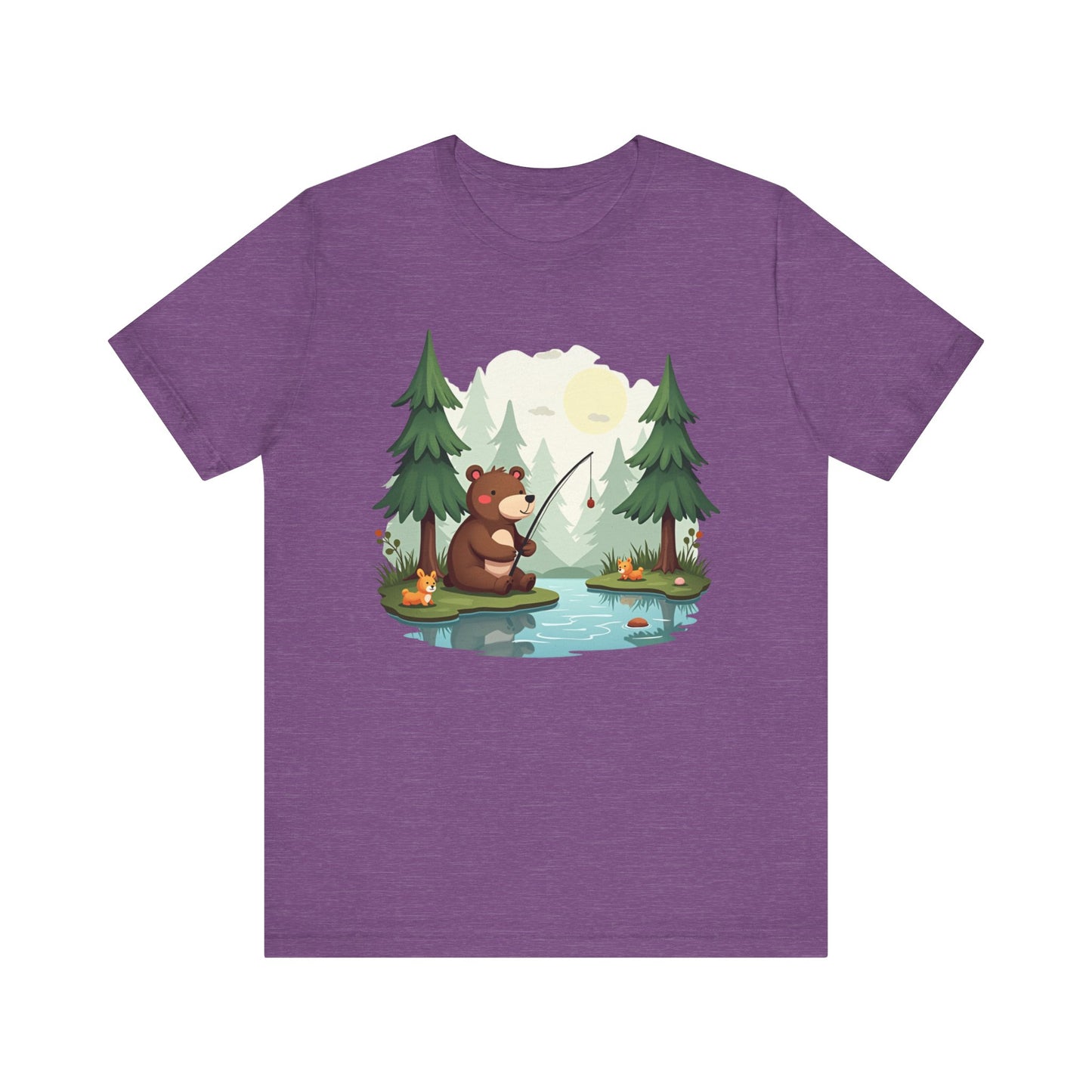 Cute Bear Fishing Unisex T-Shirt