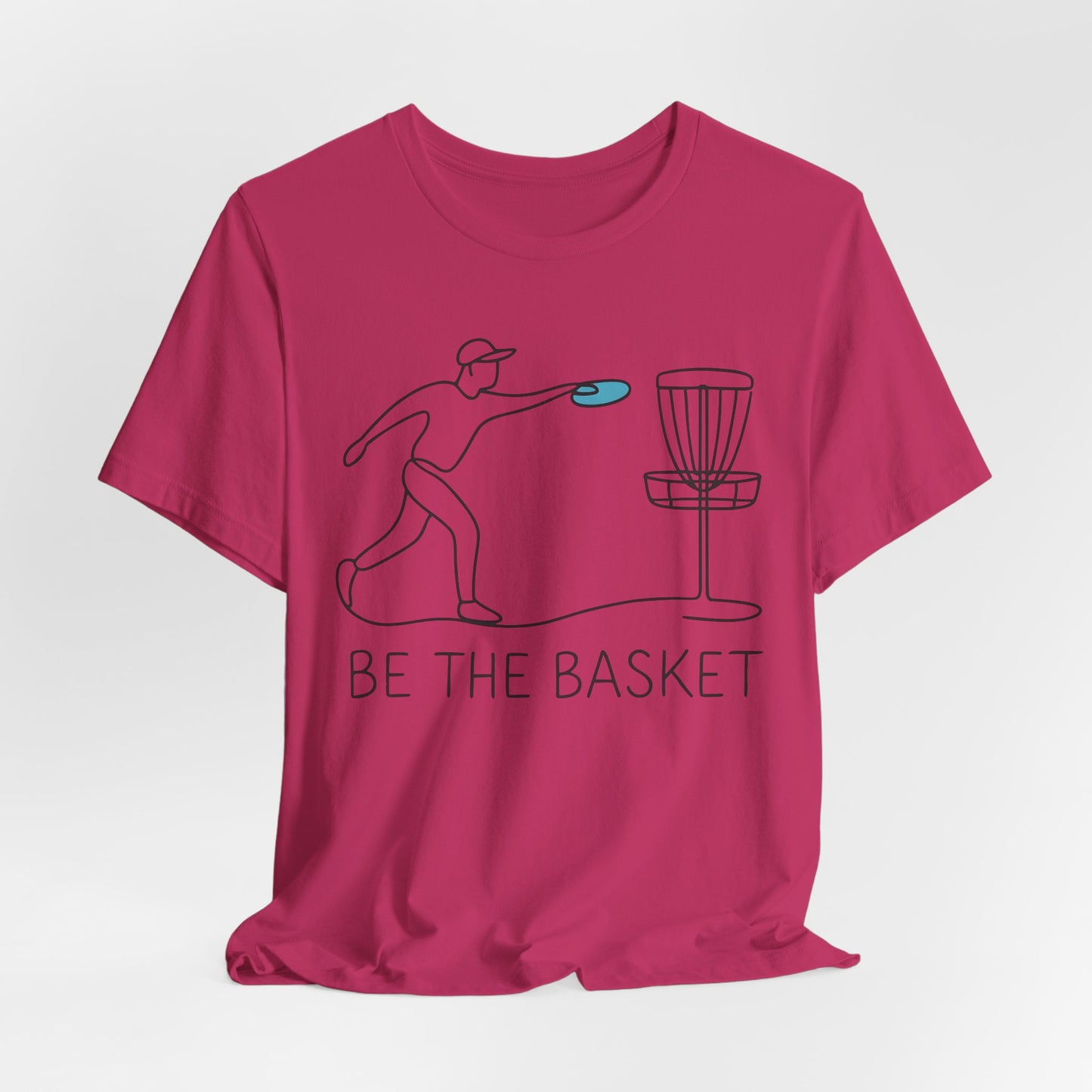 BE THE BASKET Disc Golf Line Art 1, Unisex T-Shirt, Disc Golf Shirt