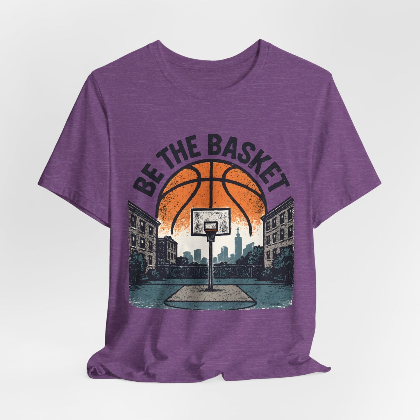 BE THE BASKET Basketball Distressed Design 1 , Unisex T-Shirt, Disc Golf Shirt