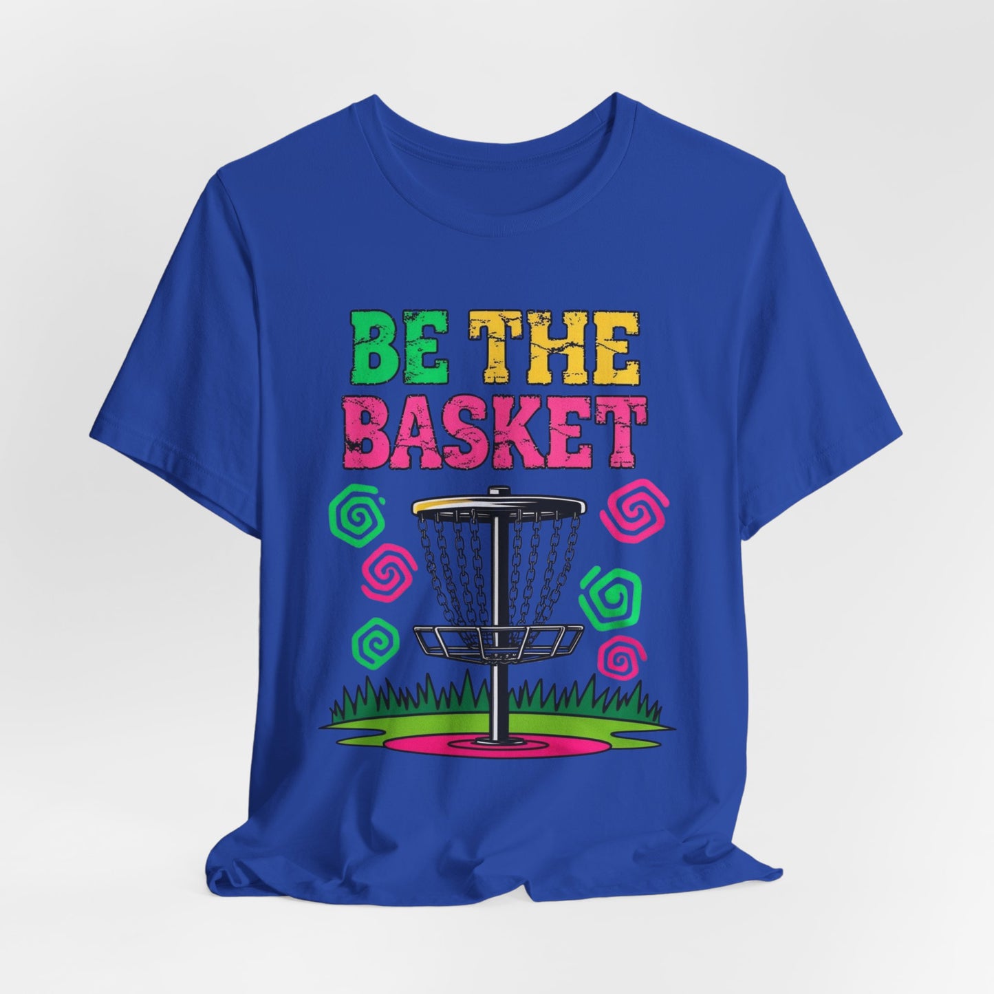 BE THE BASKET Colorful Groovy Design , Unisex T-Shirt, Disc Golf Shirt