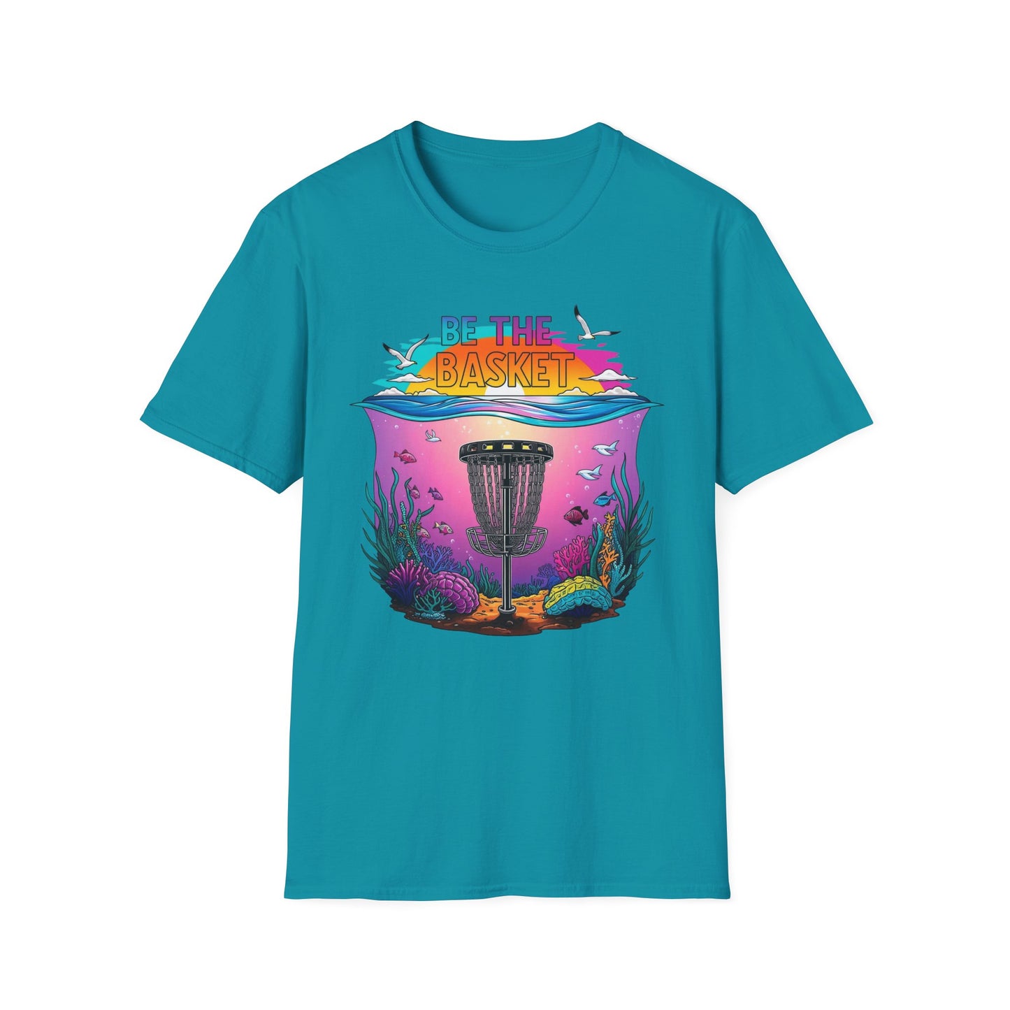 BE THE BASKET Disc Golf Underwater 1 Unisex T-Shirt- Perfect for Disc Golf Lovers