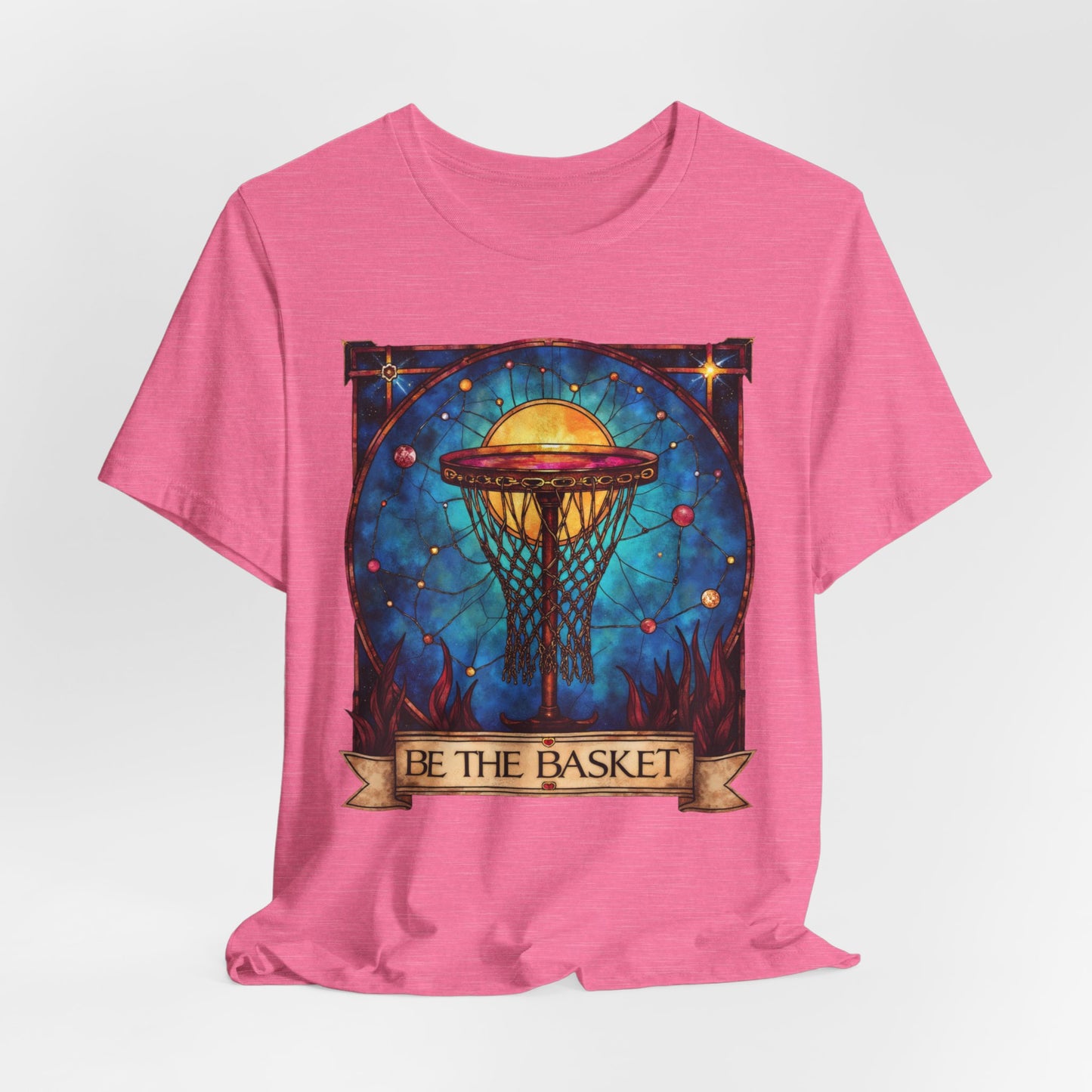 BE THE BASKET Basketball Stain Glass, Unisex T-Shirt
