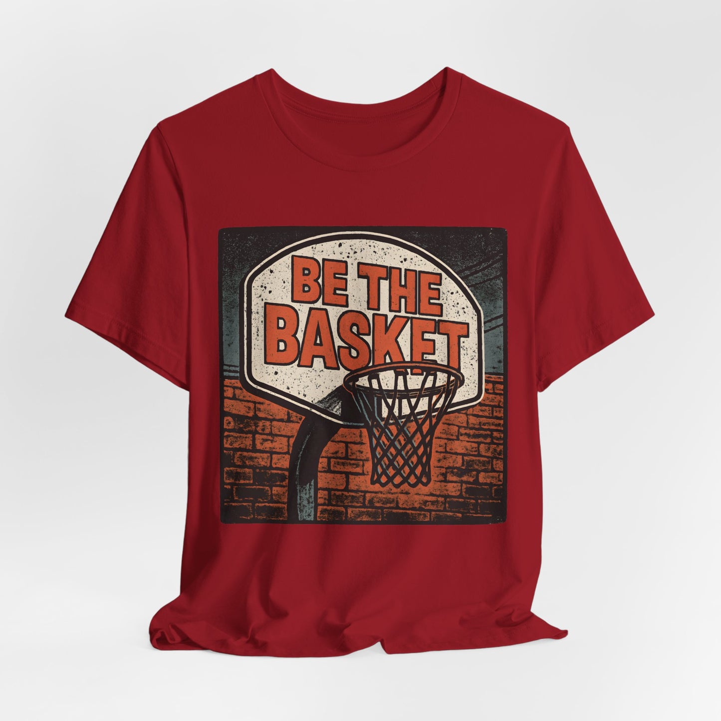 BE THE BASKET Basketball Goal Distressed Design 3, Unisex T-Shirt, Disc Golf Shirt