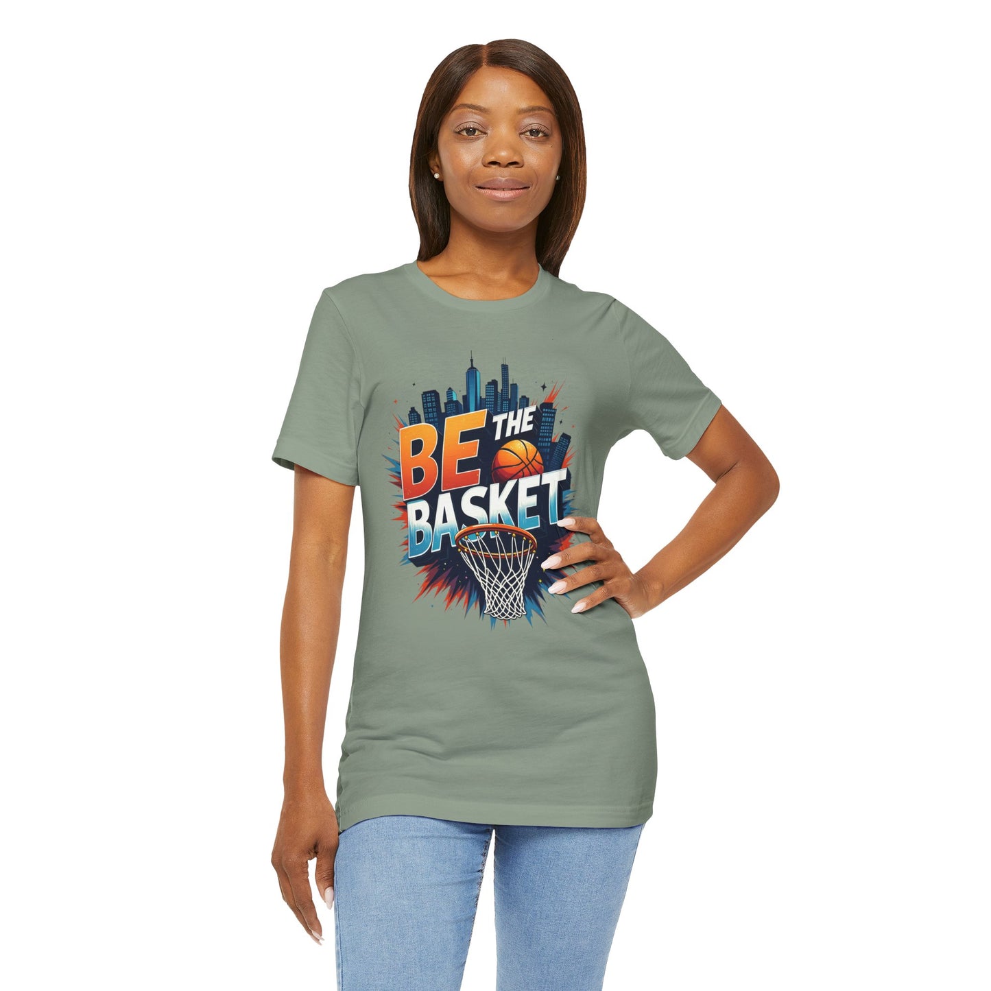BE THE BASKET Skyline Basketball Unisex T-Shirt, Basketball Shirt
