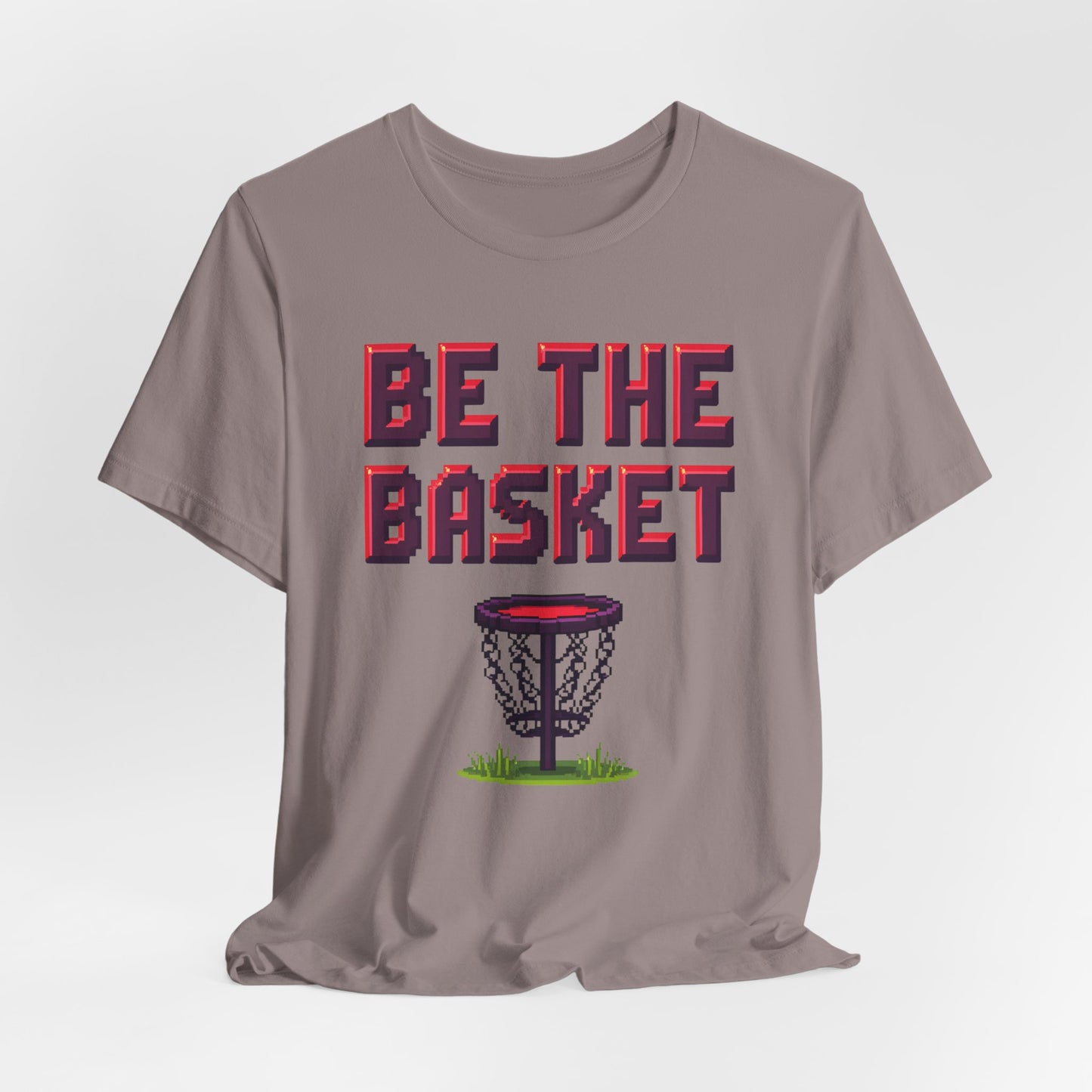 BE THE BASKET Disc Golf Basket 8-bit Design, Unisex T-Shirt, Disc Golf Shirt