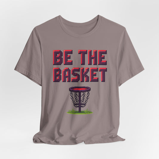 BE THE BASKET Disc Golf Basket 8-bit Design, Unisex T-Shirt, Disc Golf Shirt