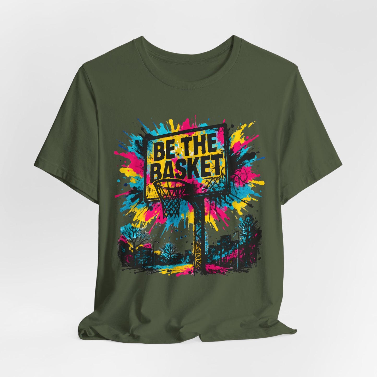 BE THE BASKET Basketball Goal Art Design 2, Unisex T-Shirt, Disc Golf Shirt