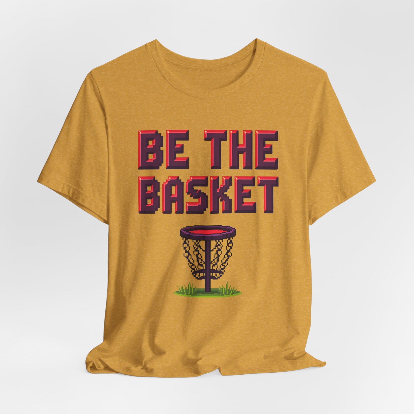BE THE BASKET Disc Golf Basket 8-bit Design, Unisex T-Shirt, Disc Golf Shirt