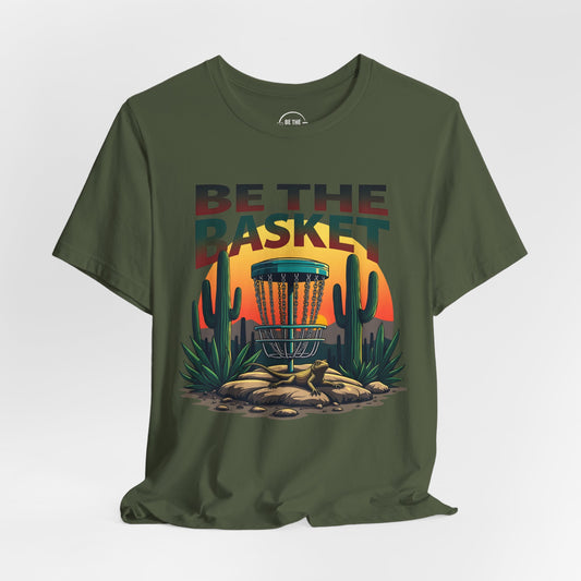 BE THE BASKET Desert Lizard 1 Disc Golf Unisex T-Shirt - Perfect for Disc Golf Lovers